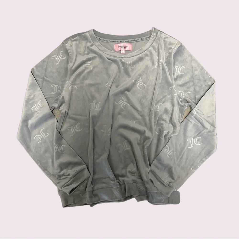 Juicy Couture Gray Embossed Velvet Pajama Set